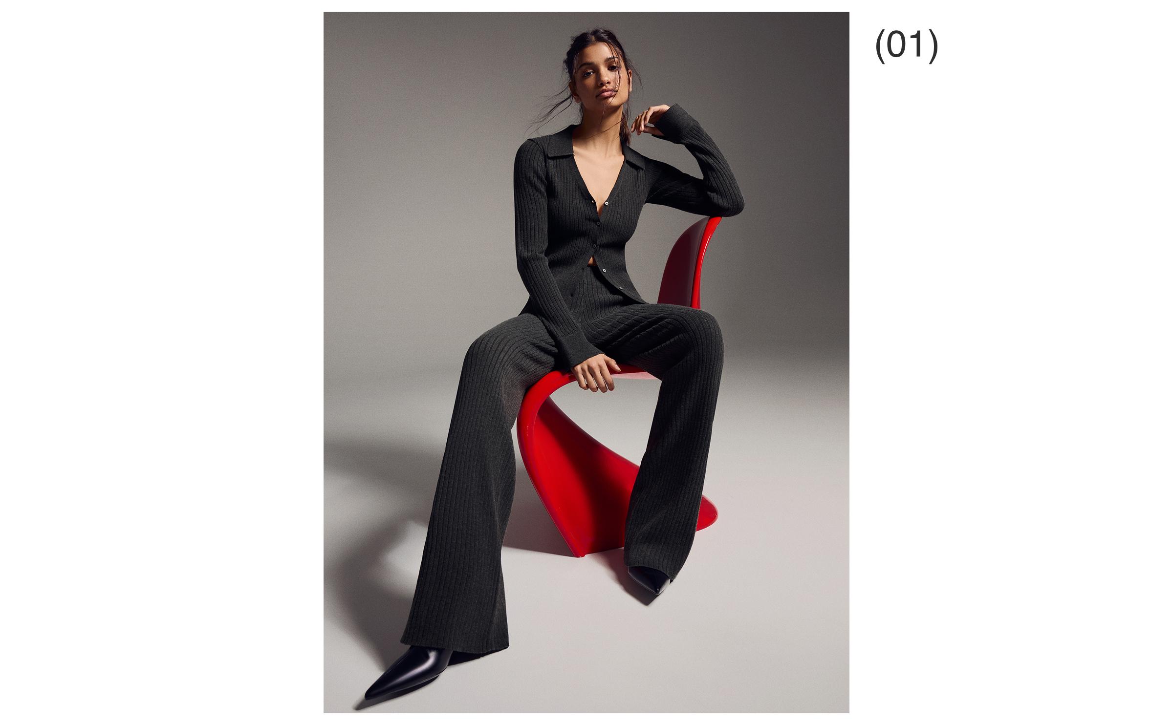 Fitilli geniş paça pantolon - Görsel 22