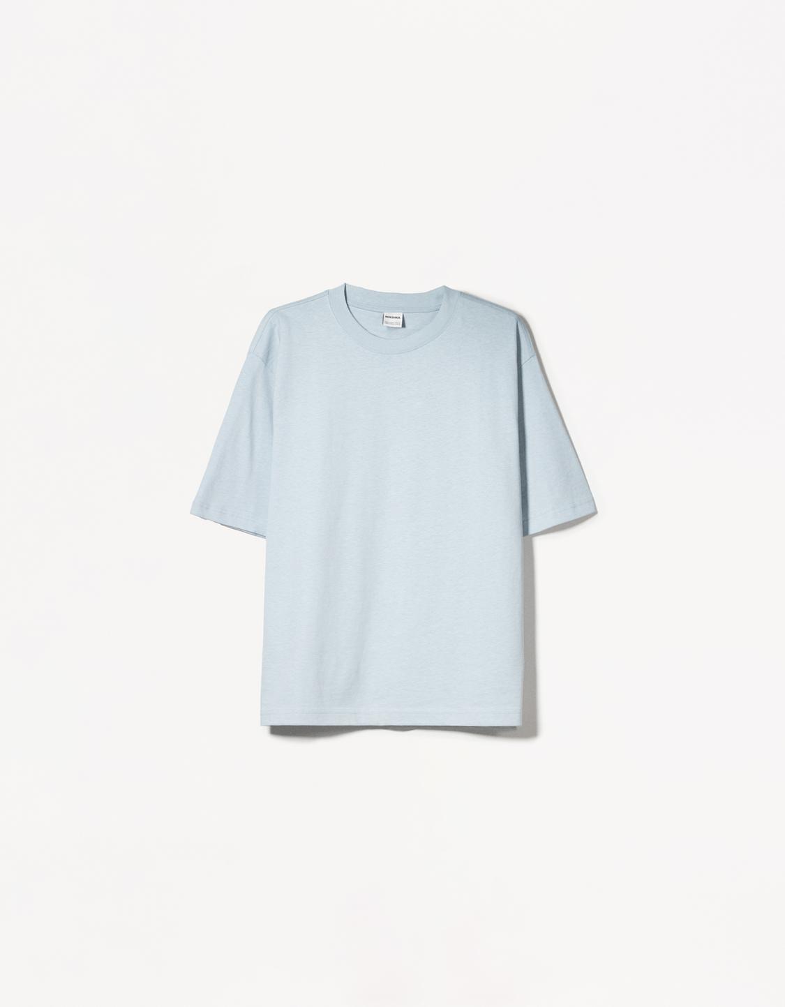 Oversized short-sleeved cotton T-shirt