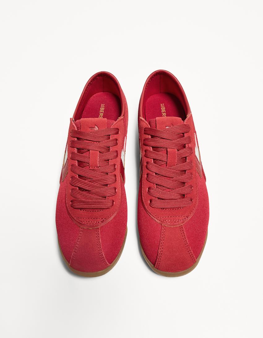 Buty sportowe retro-Czerwony-4