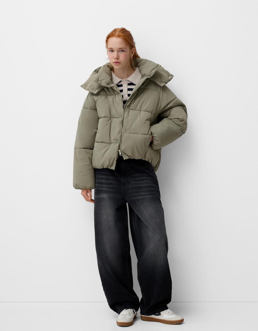 Chaqueta RLX Golf Para Mujer Beige, Impermeable, Con Capucha