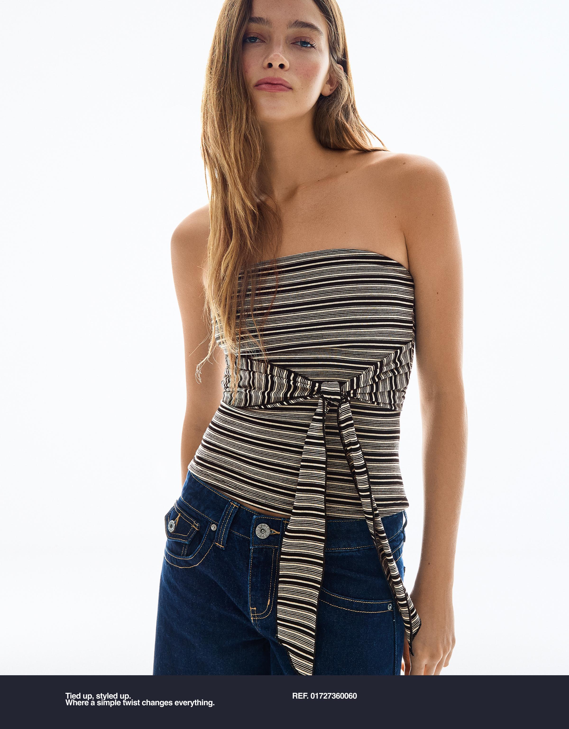 Fiyonklu bandeau top - Görsel 37