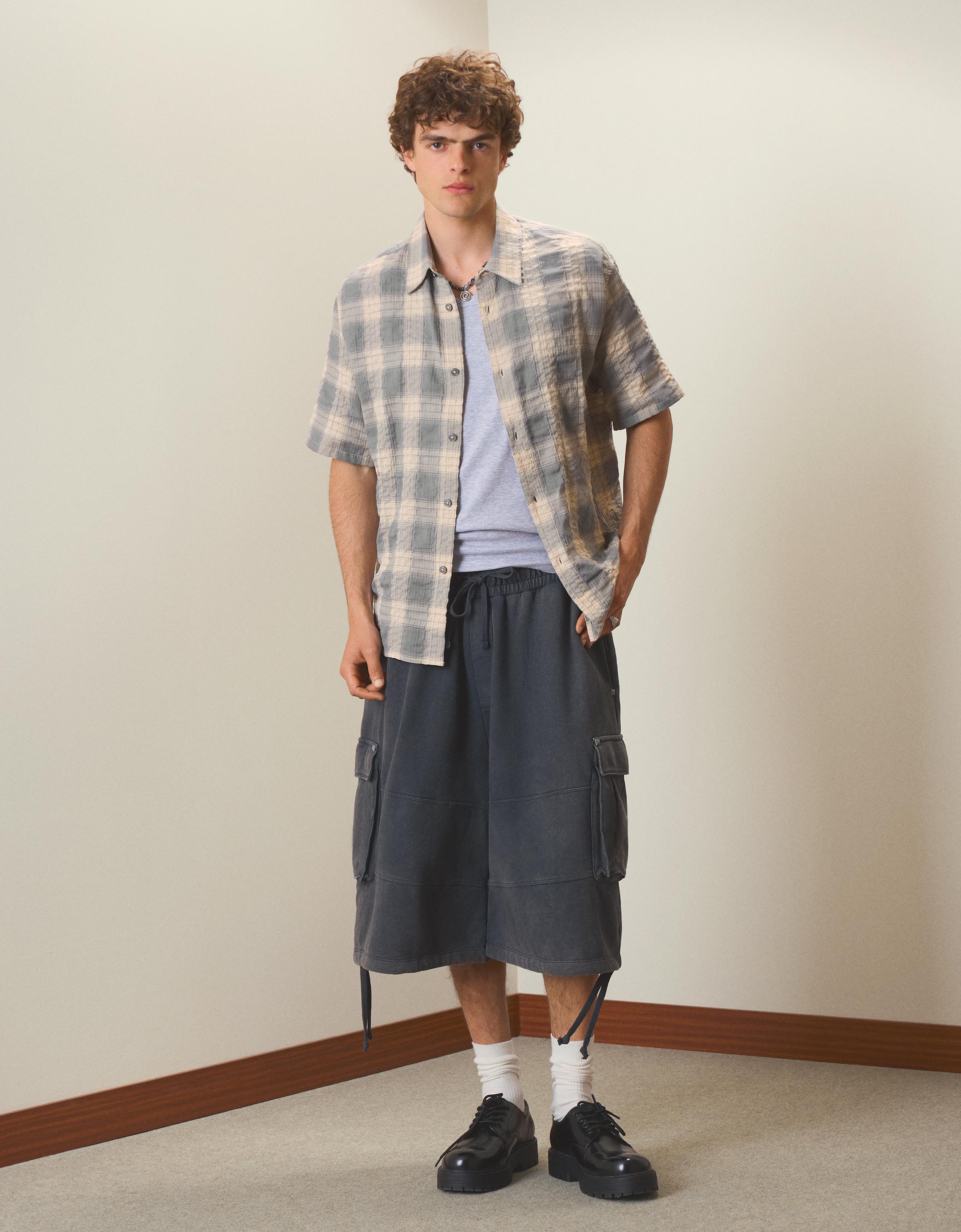 Relaxed fit kareli gömlek - Görsel 20