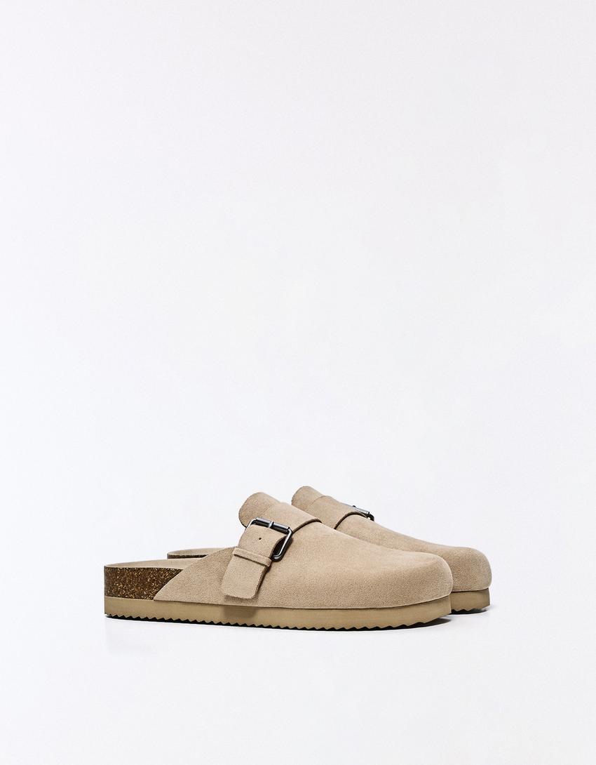 Basic buckle clogs-TAUPE