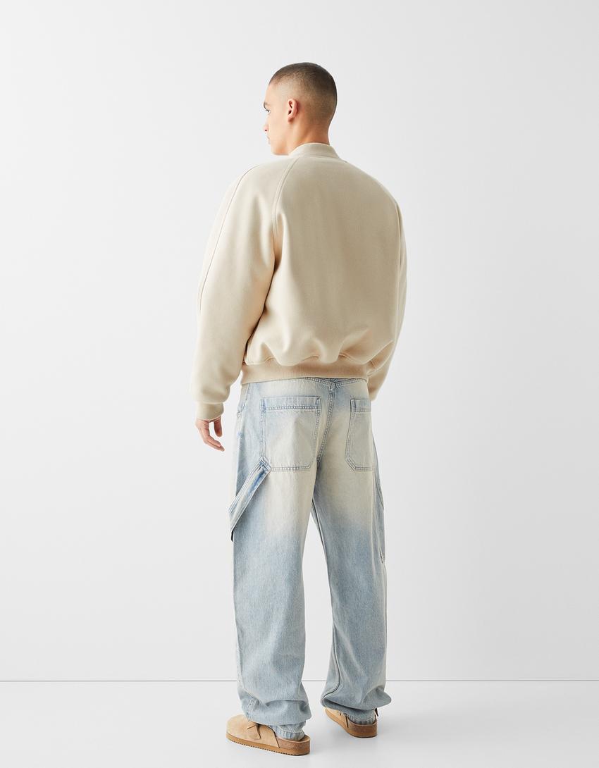 جاكيت بومبر من قماش ثقيل مطرز-حجري-1