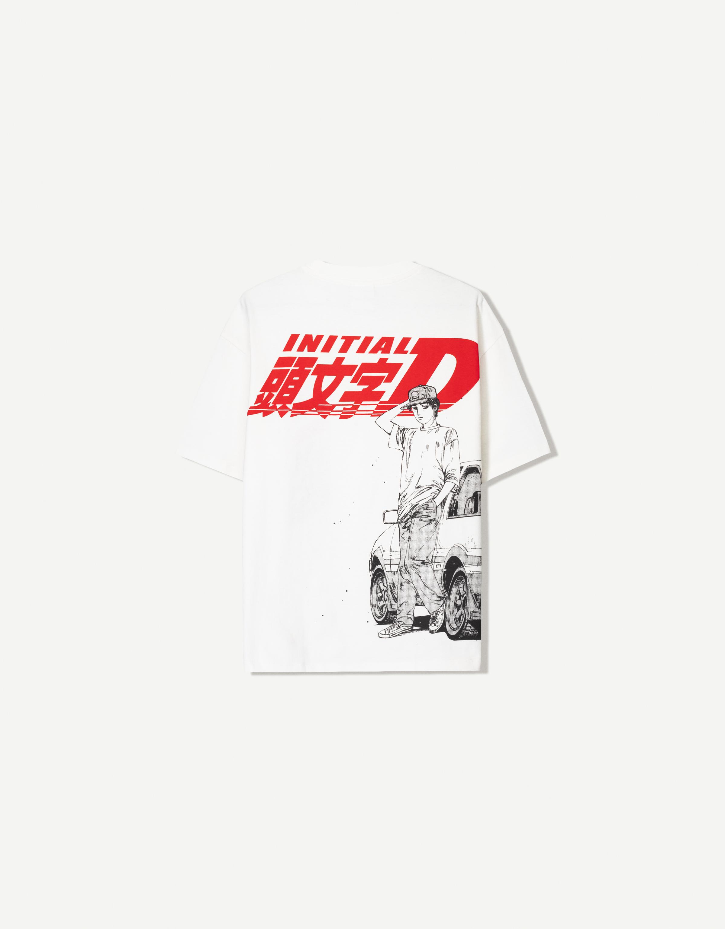 スペイン発♪Bershka☆頭文字Dプリント半袖Tシャツ Initial D print short sleeve T-shirt - T-shirts - Men | Bershka
