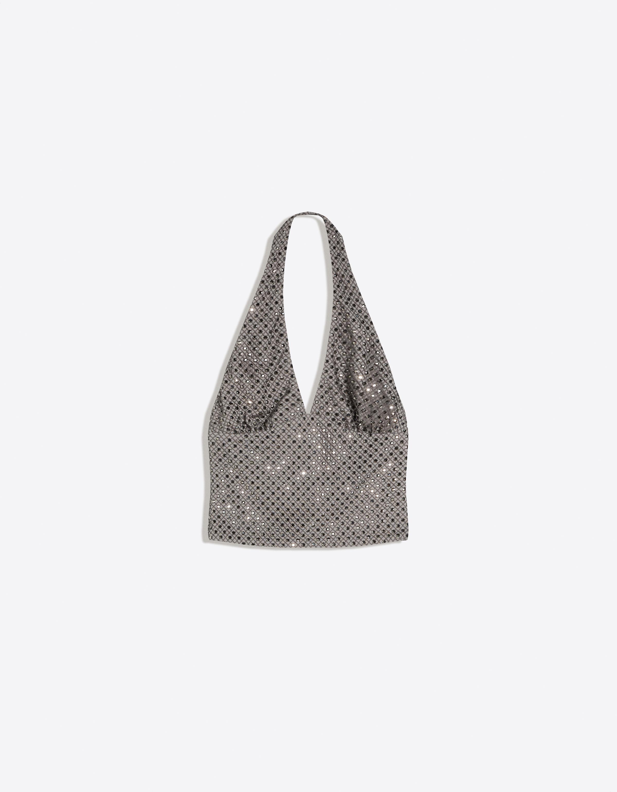 Taşlı halter yaka bluz - Görsel 7