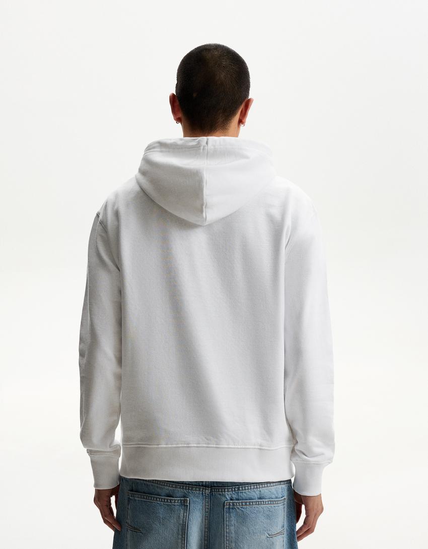 Sweat à capuche IT-Blanc