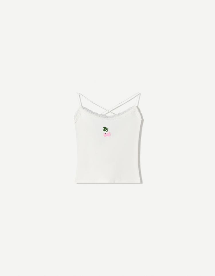 Printed strappy top