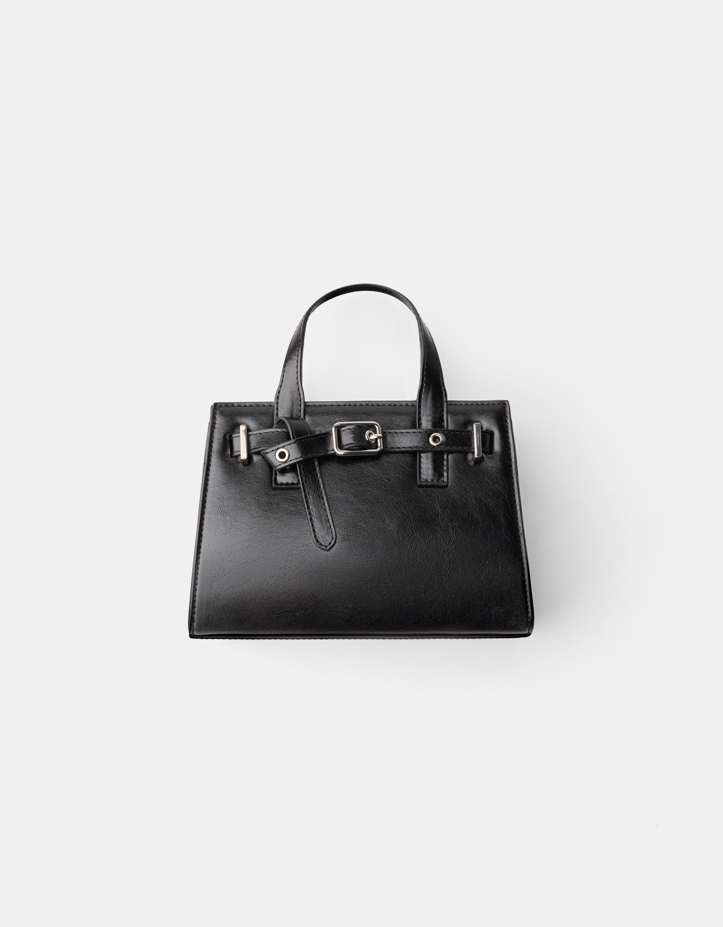 Bershka Mini-Shopper Mit Schnalle Damen Schwarz