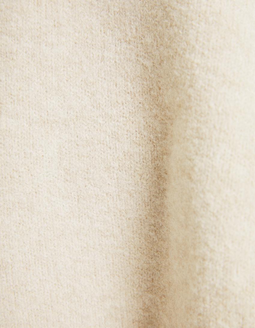 Pull court col rond-Sable-5