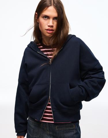 Sweat zippé brodé - Femme | Bershka Sweat zippé brodé - Femme | Bershka