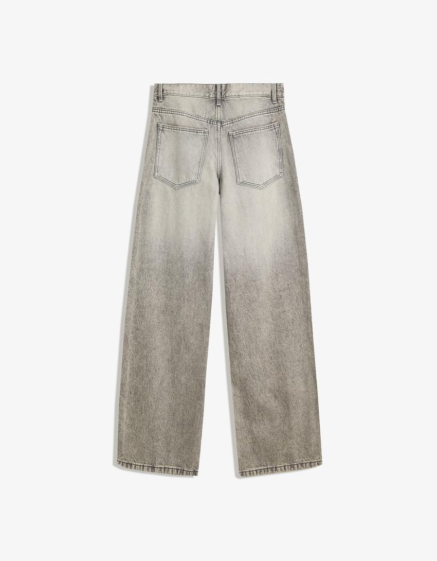Jeans med boyfriend-passform-Grå-4