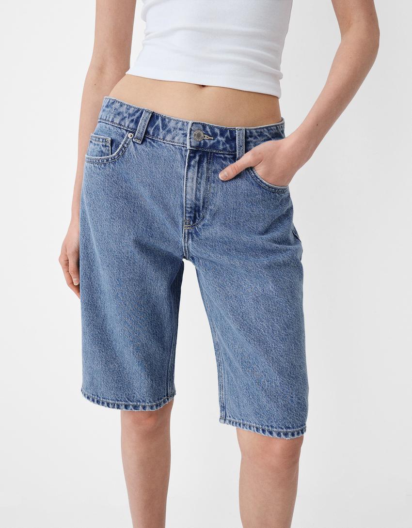 برمودا دنيم بقصة مستقيمة-أزرق فاتح-3