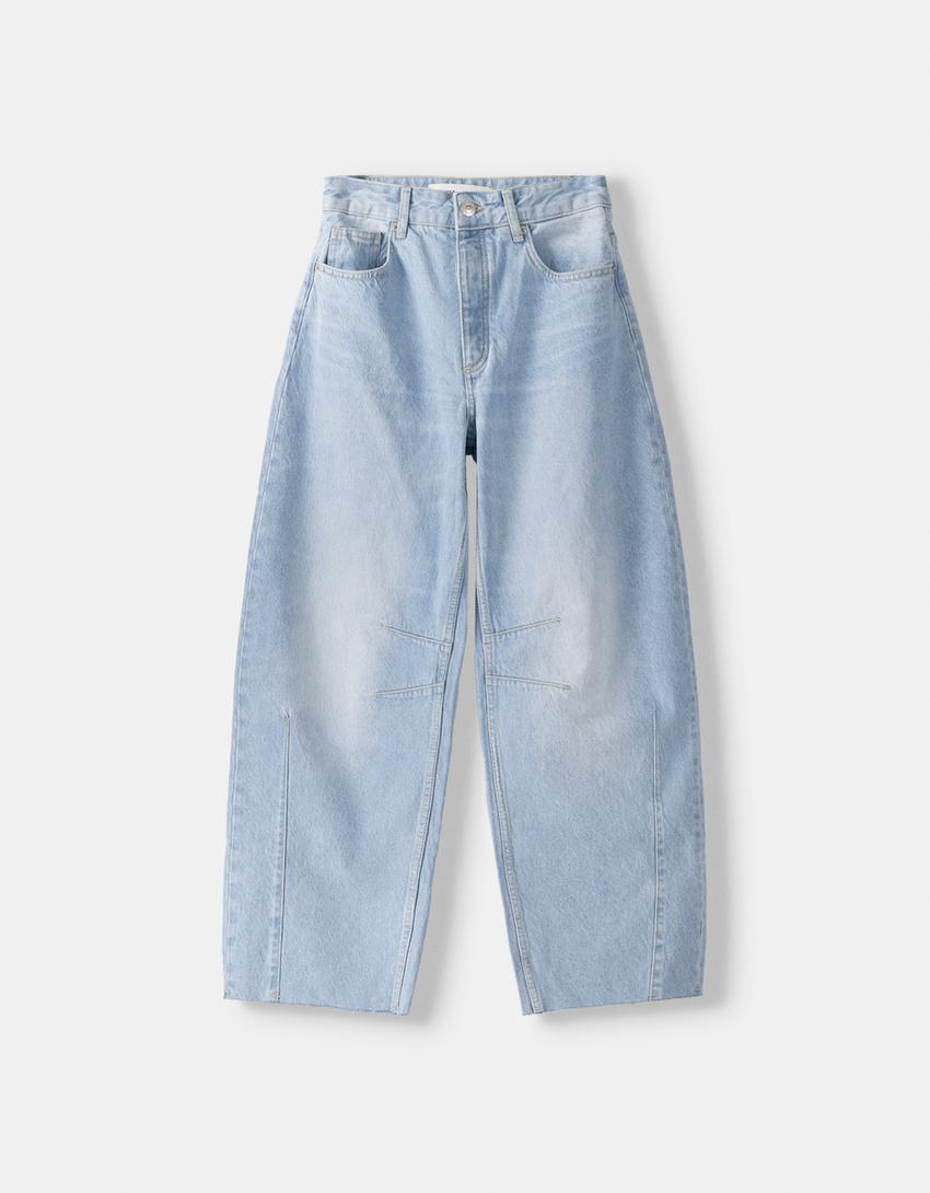 جينز فضفاض-أزرق فاتح-4