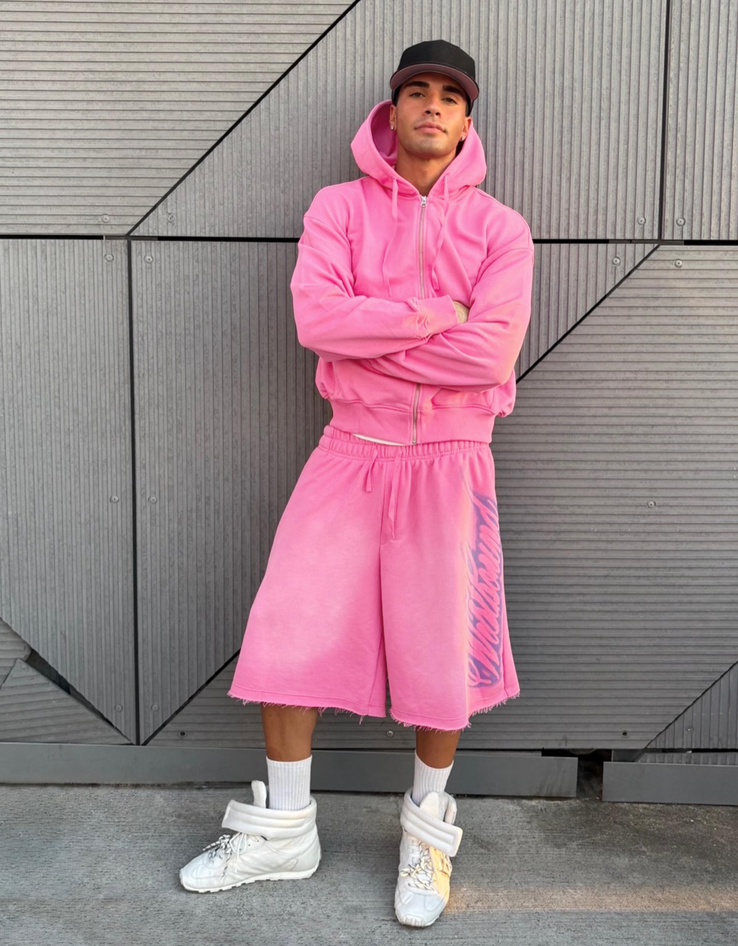 Jersey jort Bermuda shorts — Pink