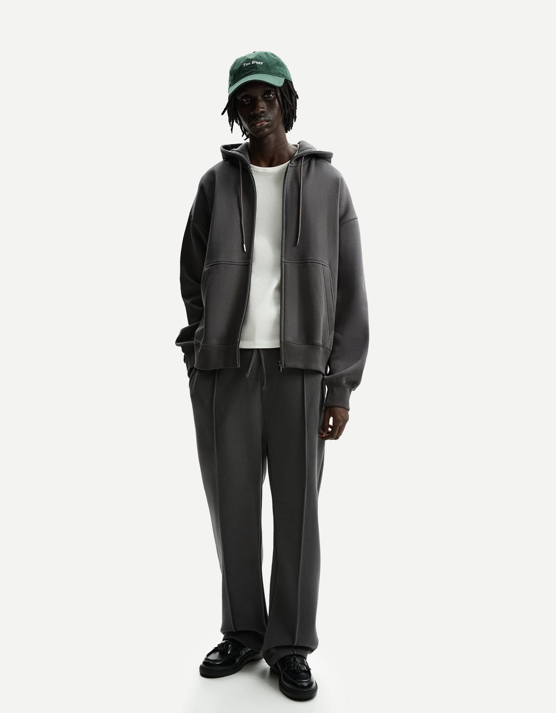 Pantalon wide leg molleton