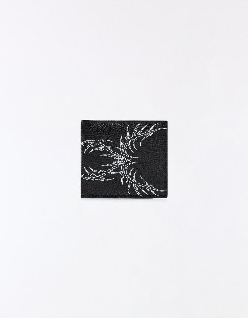 Portafogli stampato-Nero