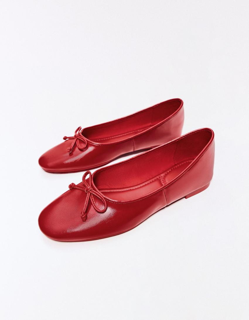 Ballerinas with bow-RED