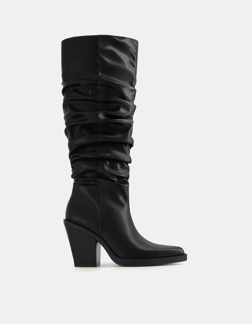bershka slouchy boots