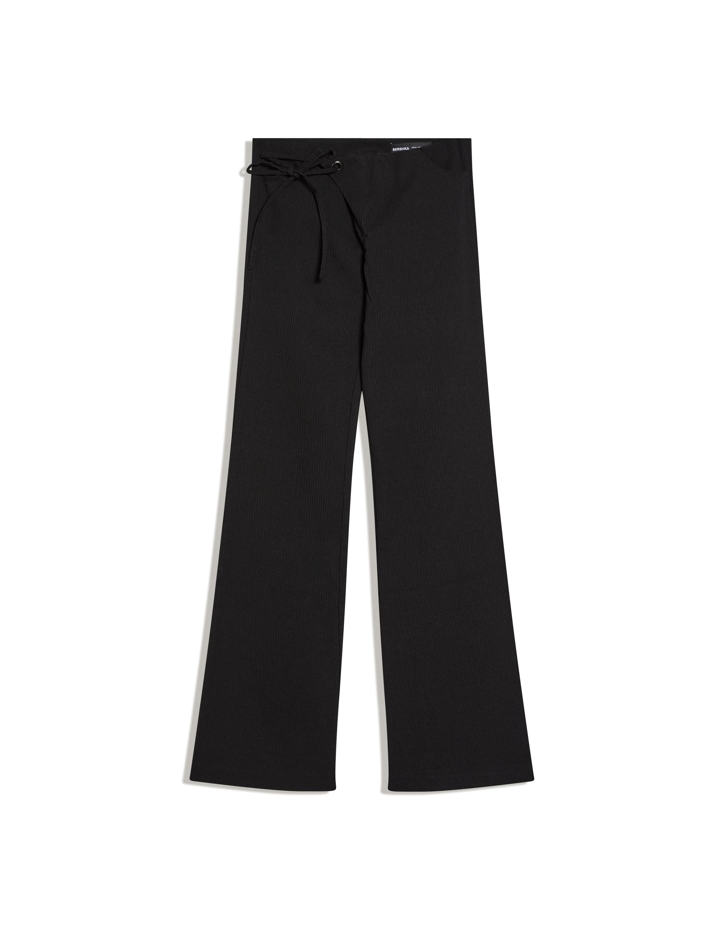 Düşük bel flare fit pantolon - Görsel 4