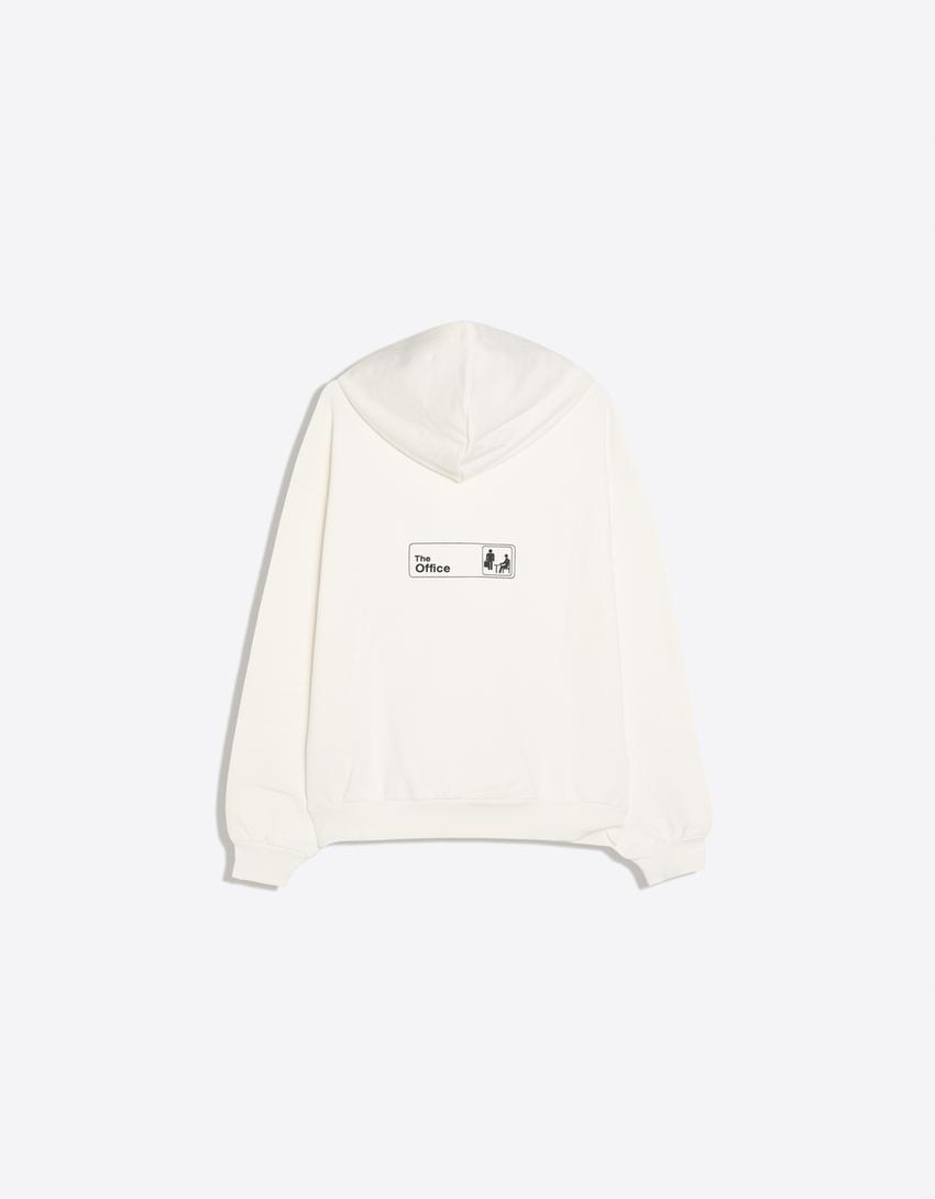 Sudadera capucha THE OFFICE-Blanco roto