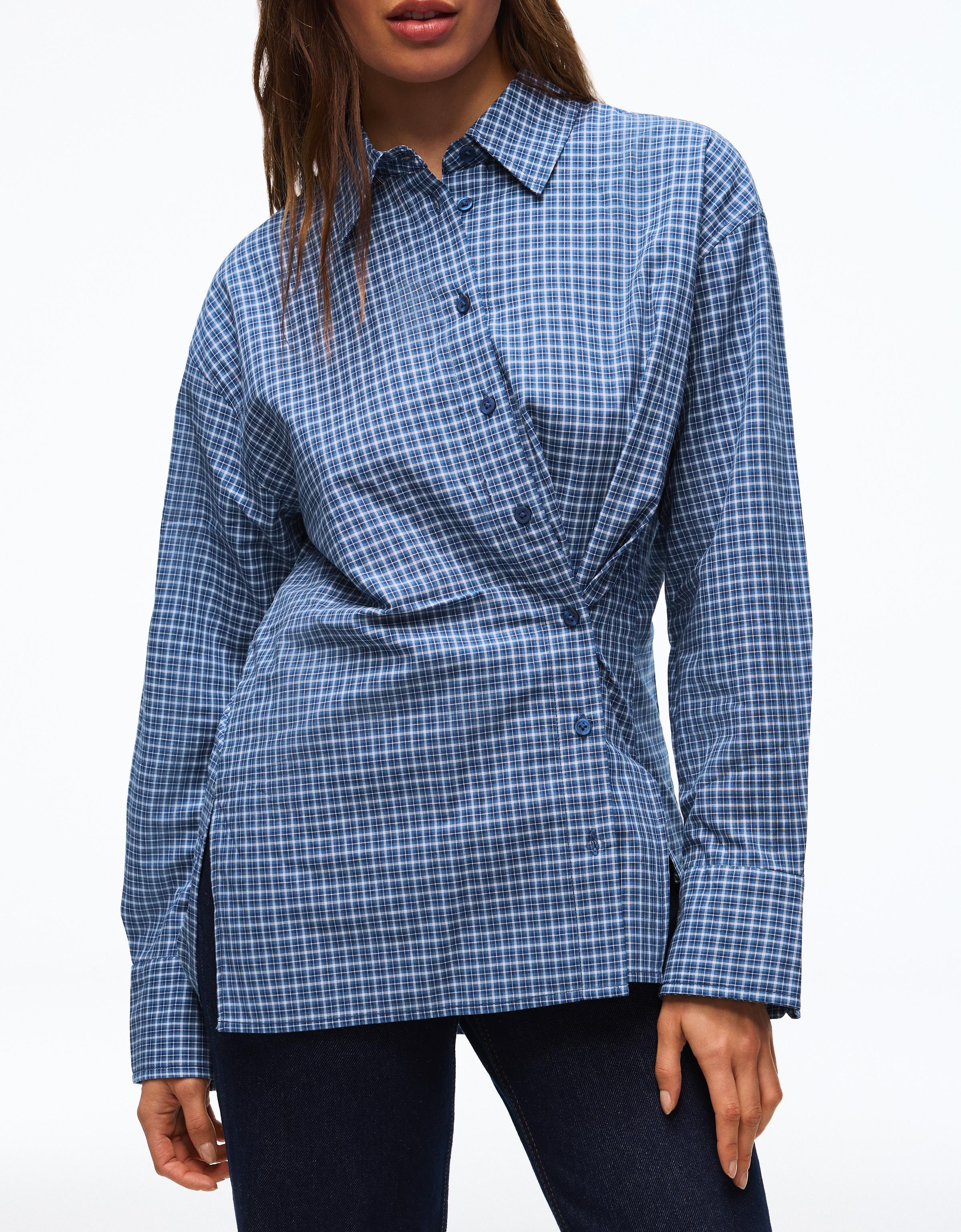 Uzun kollu kruvaze gömlek - Görsel 28