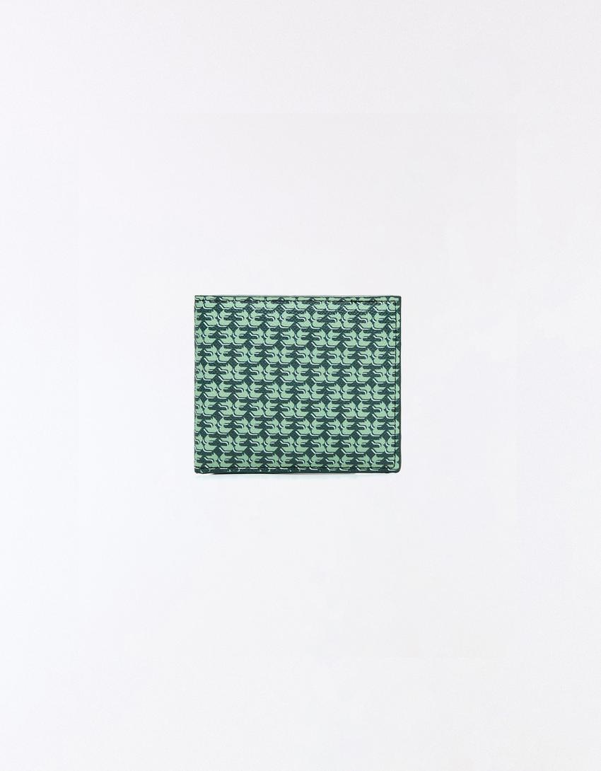 Monogram wallet-Green