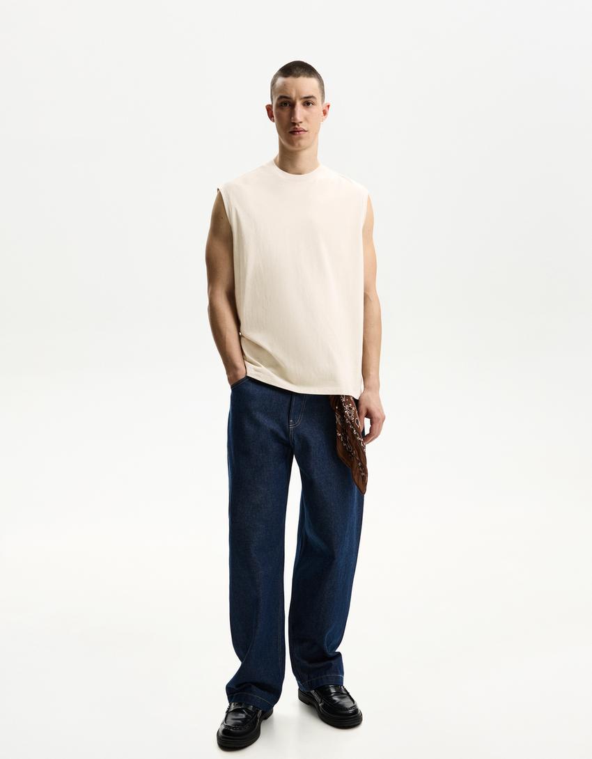 Top sans manches-Sable-3