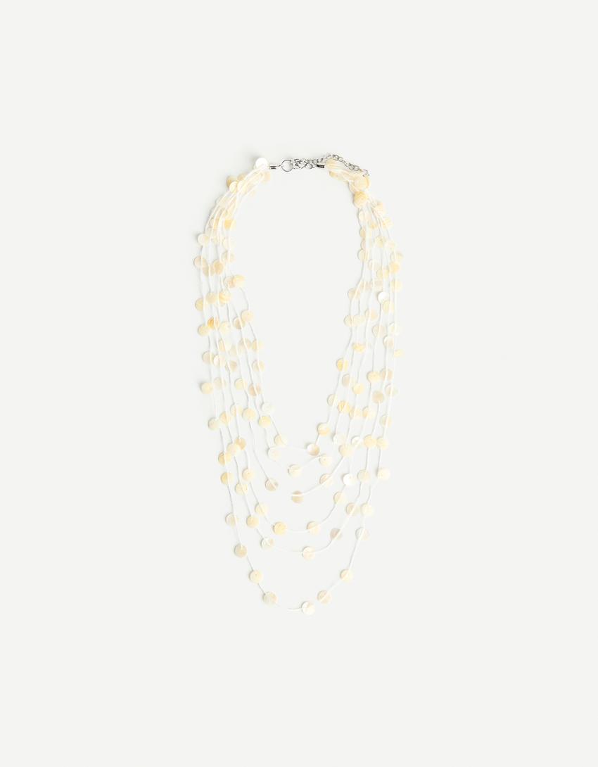 Ketting met schelpen-Wit