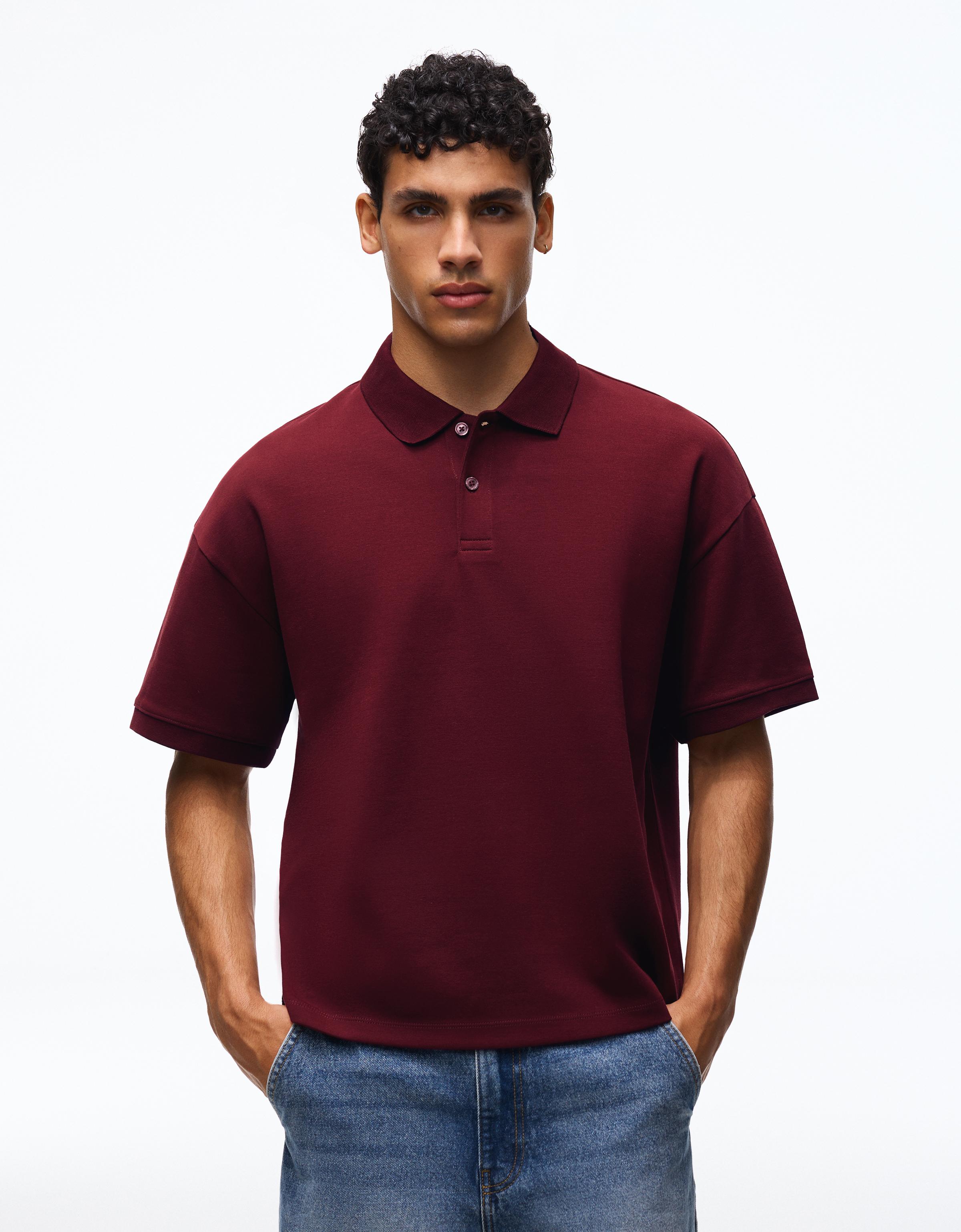 Short sleeve polo shirt — Maroon