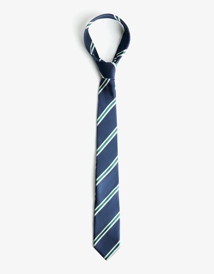 Corbata rayas-Marino