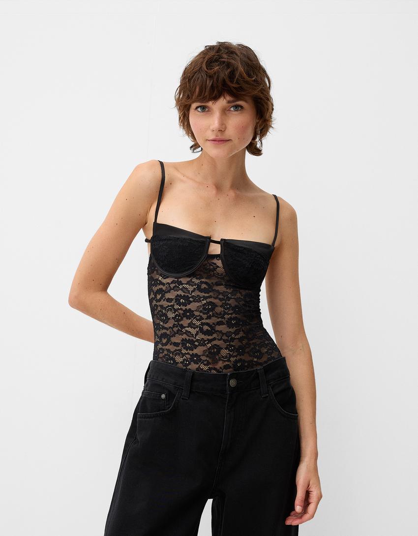 Body en dentelle - Femme | Bershka