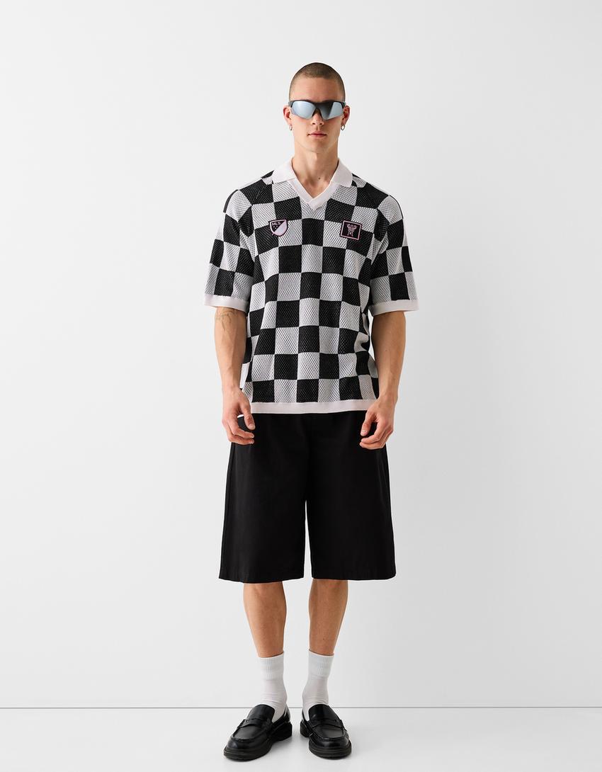 T-shirt polo Inter Miami CF carreaux-Noir-4