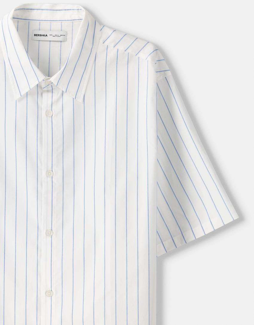 Short sleeve boxy fit shirt-White-2