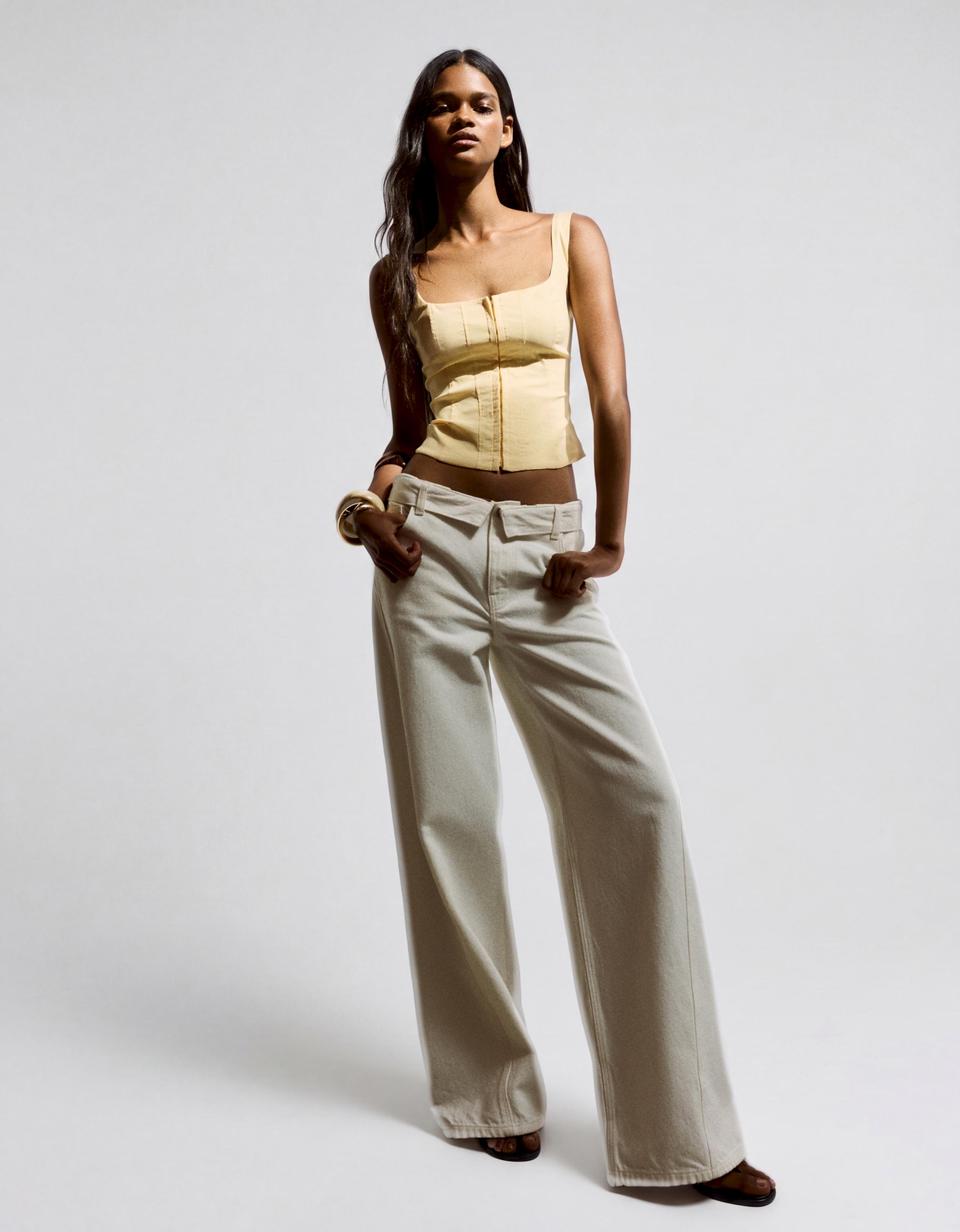 Bengaline corset top — Yellow