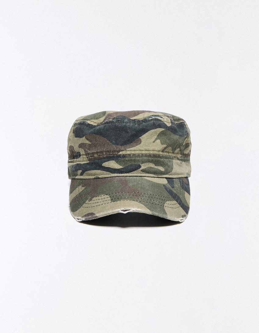 Cappellino con stampa-Verde