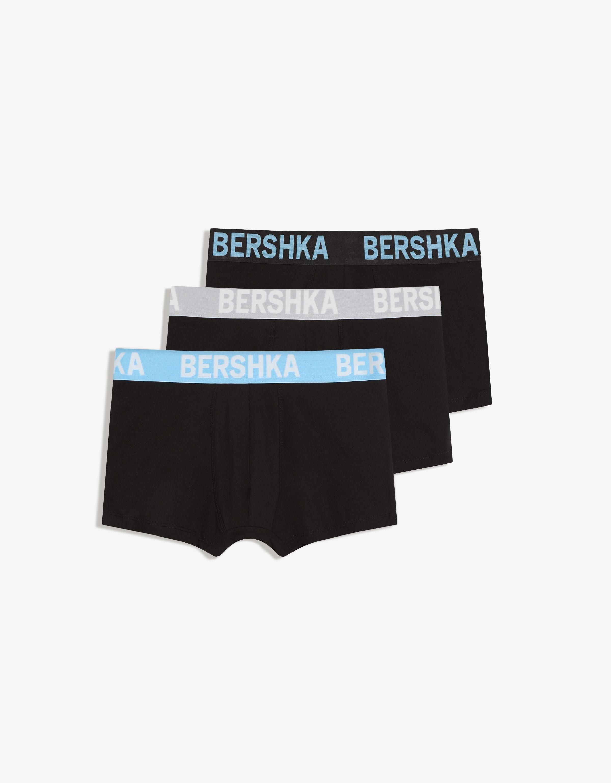 Pack of 3 printed waist boxers — Light blue