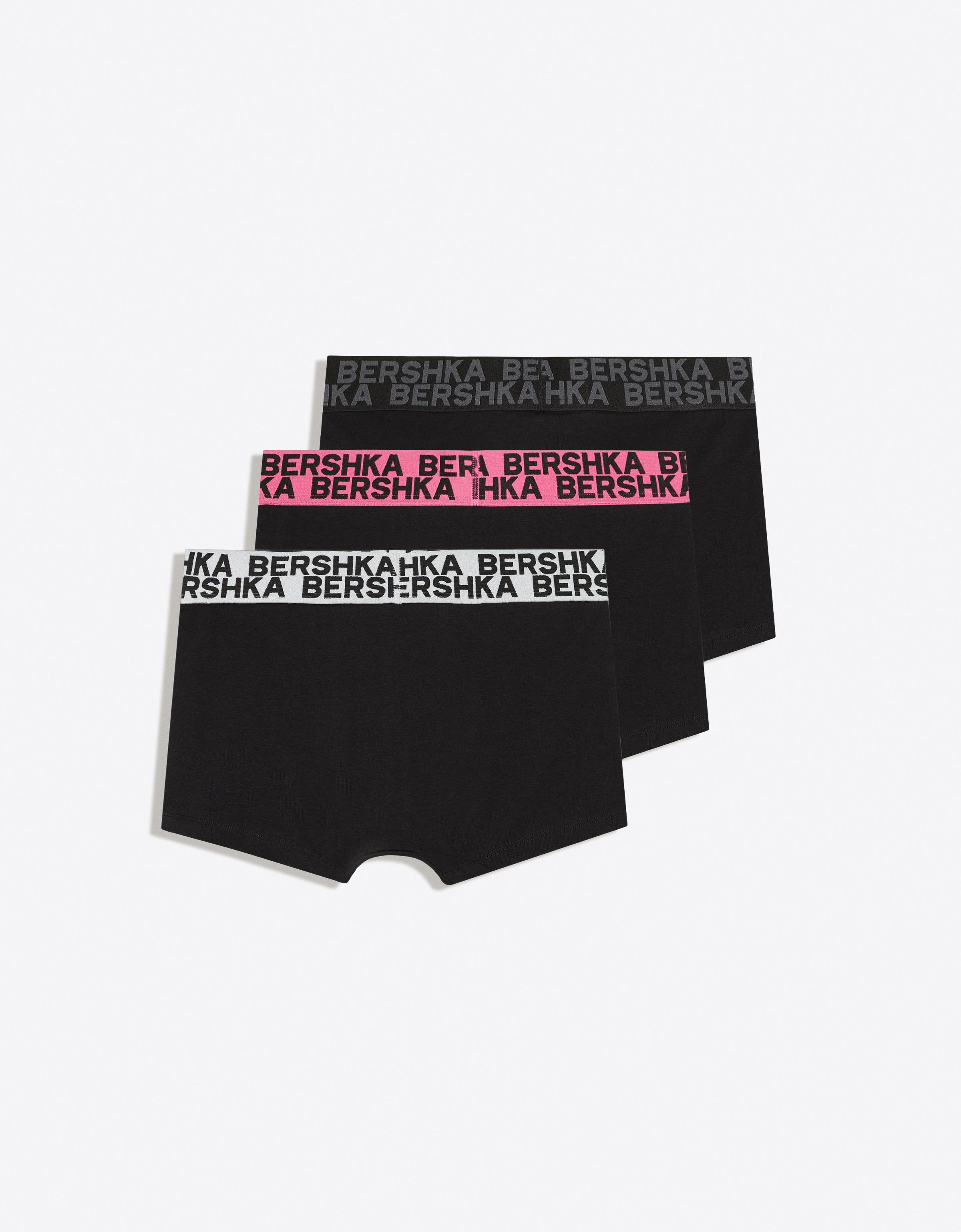 3-pack of boxers with double logo — Fuchsia