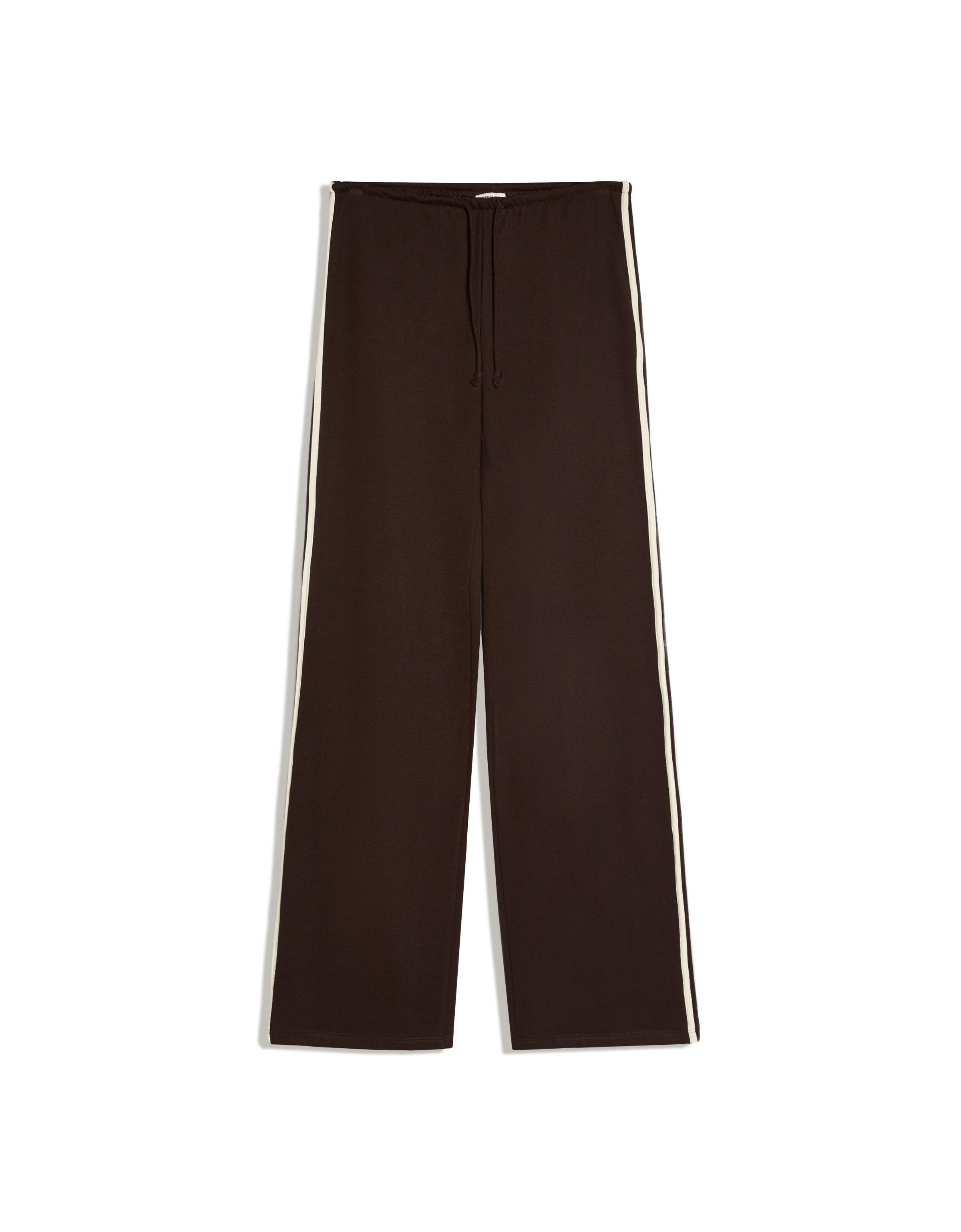 Side-stripe joggers — Brown