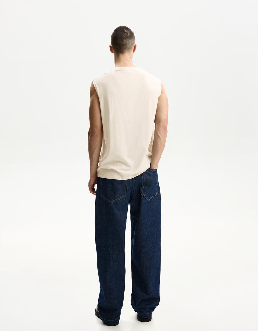 Ärmlös topp-Sand-1