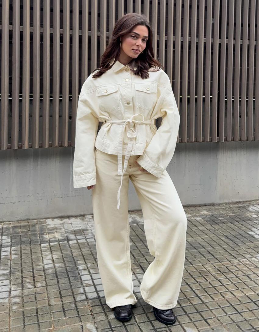 Low-rise boyfriend jeans-Cream