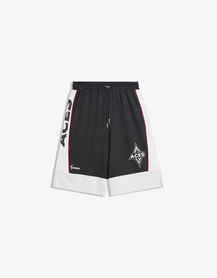 WNBA sports Bermuda jorts-Black-4