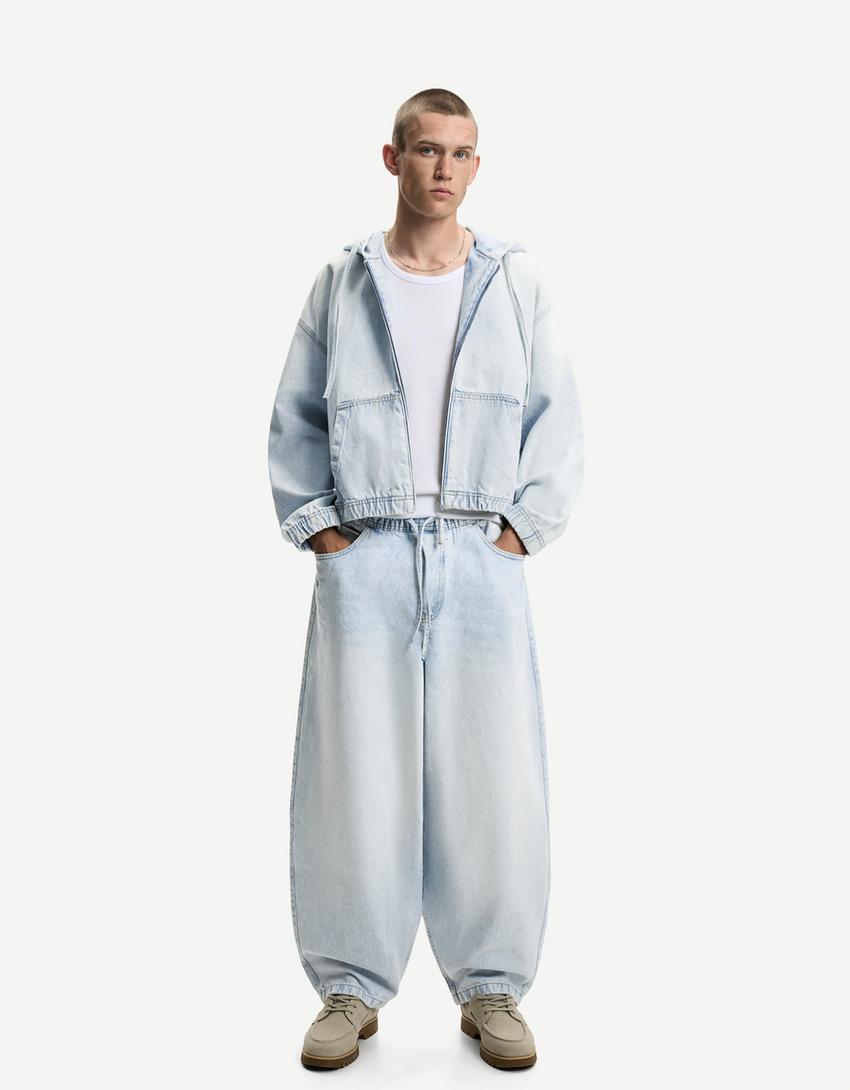 Ensemble veste et jean-Bleu clair-0