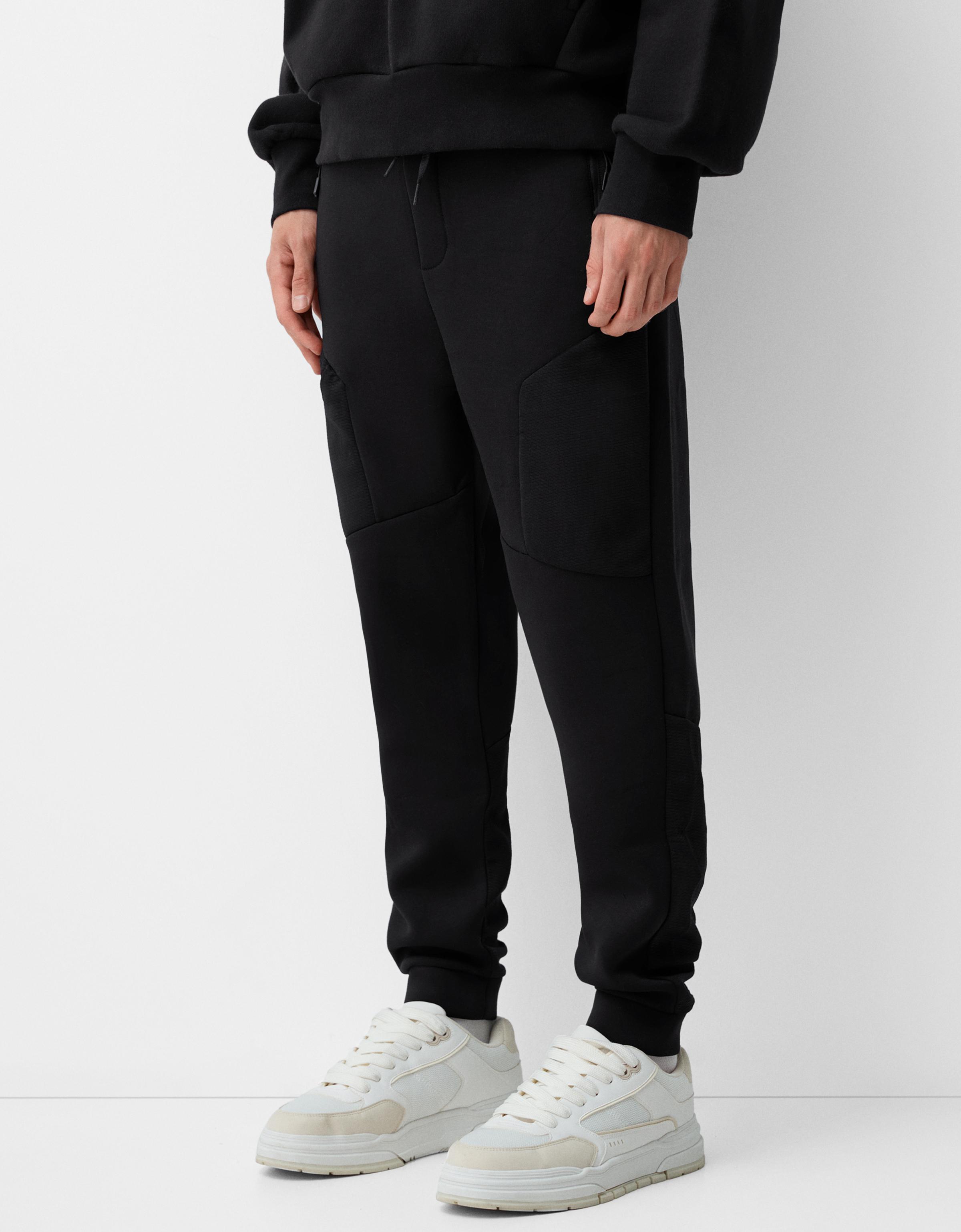 Bershka Jogginghose Aus Funktionsstoff Herren M Schwarz