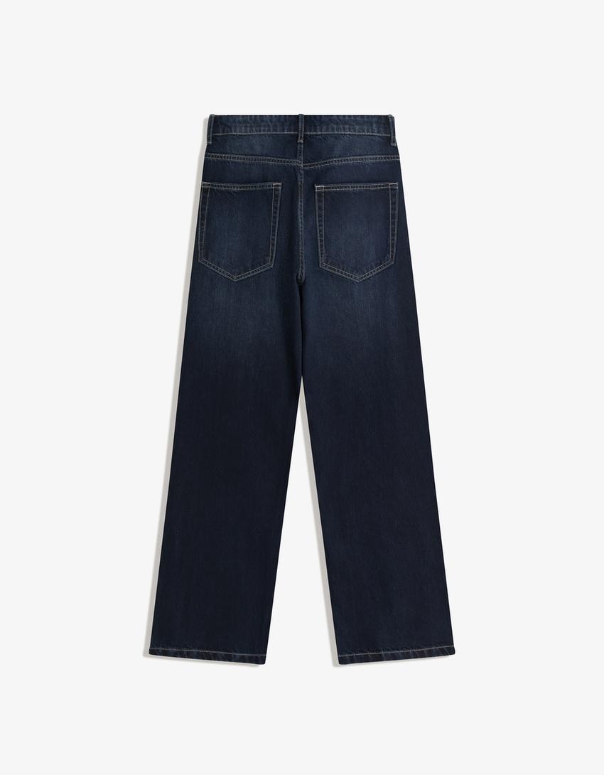 Baggy Jeans-Dunkelblau