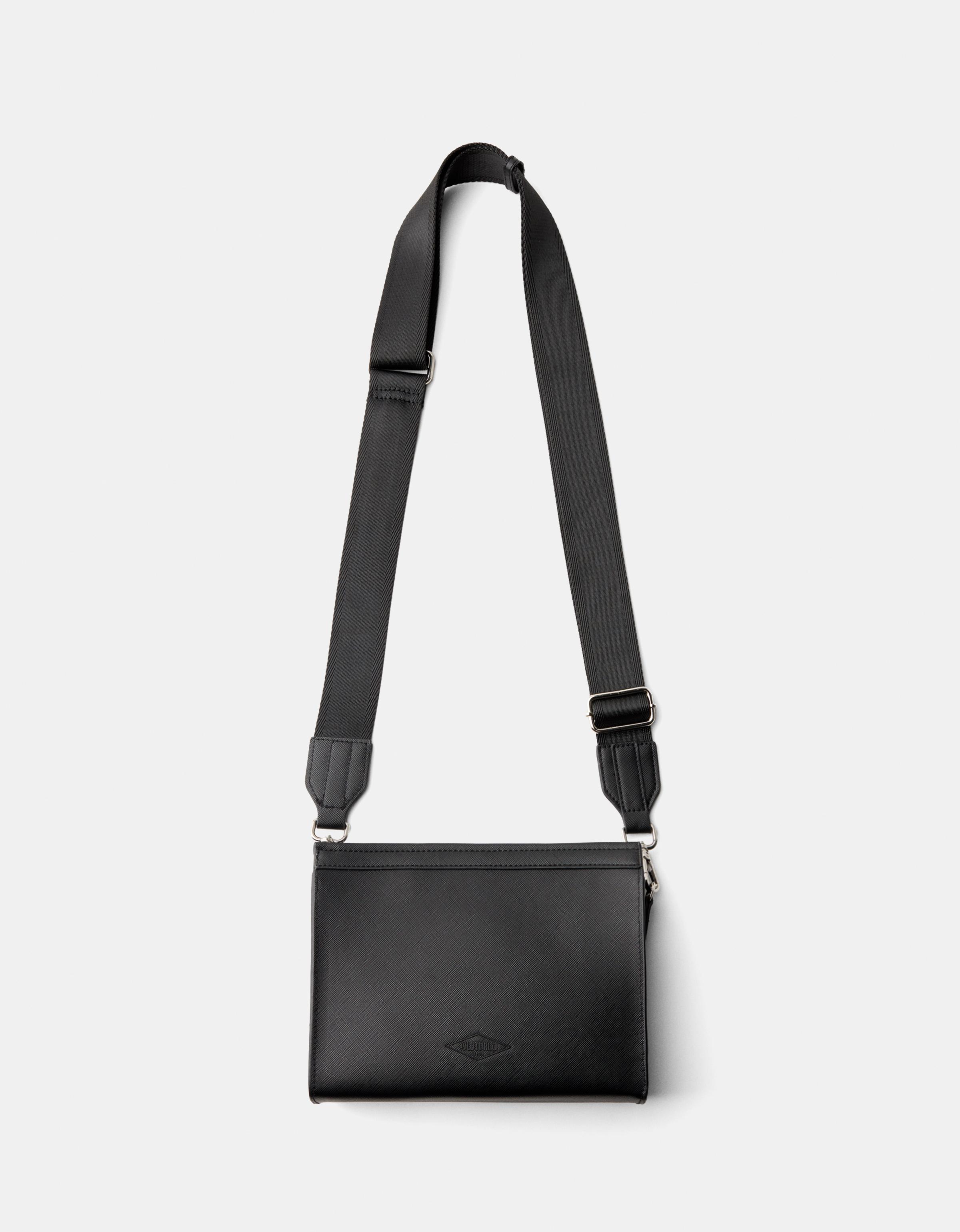 Bershka Starre Crossbody-Tasche Herren Schwarz