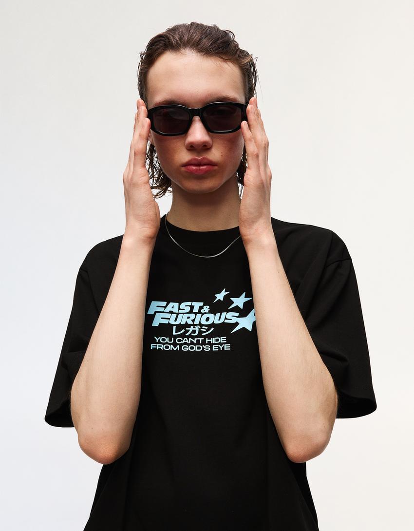 T-shirt relaxed fit Fast & Furious-Noir