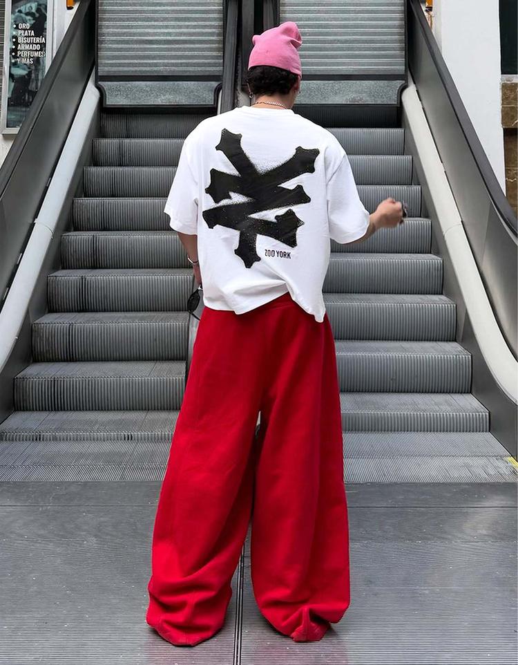 Short sleeve boxy ZOO YORK X BERSHKA T-shirt — White