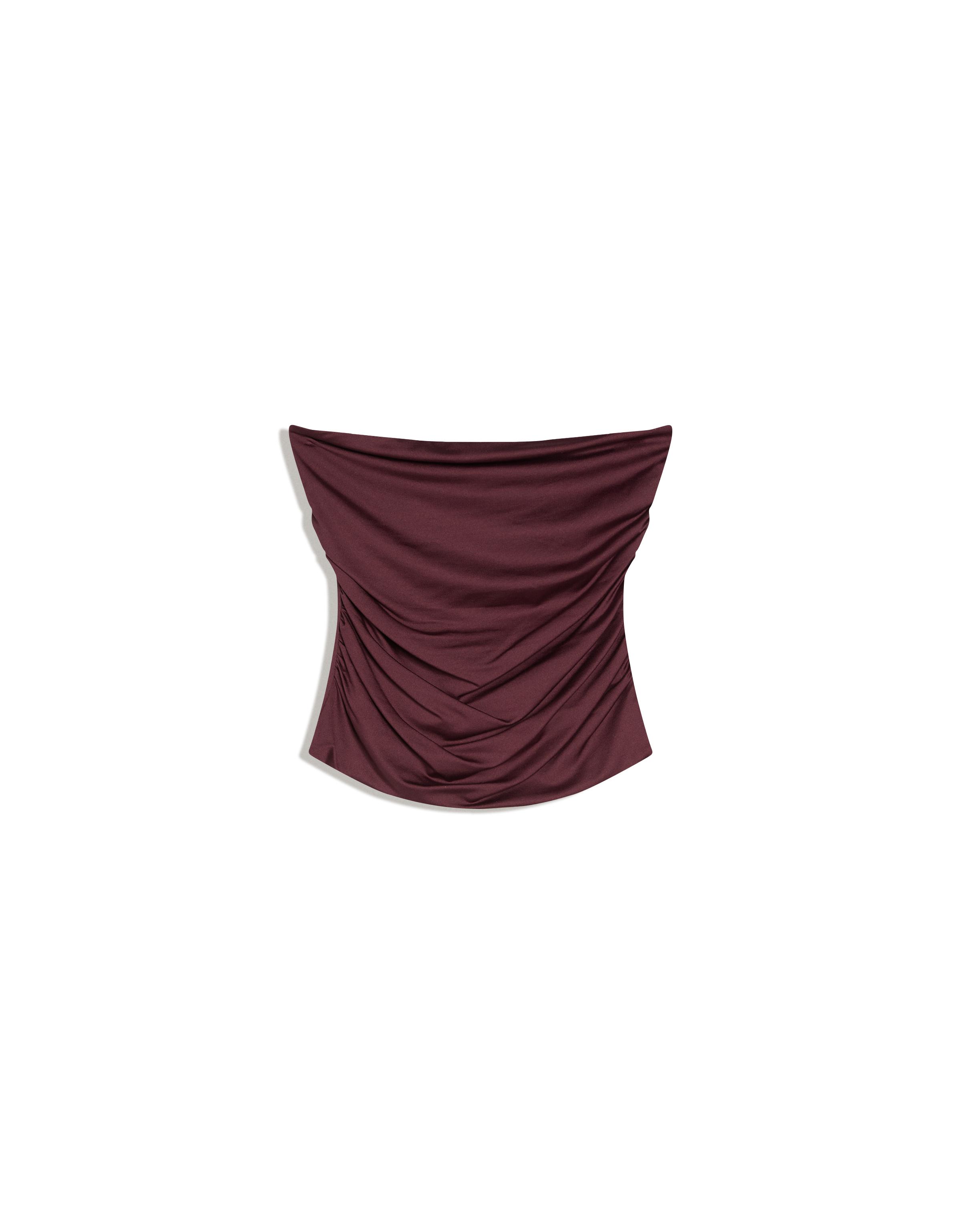 Bershka Büzgülü bandeau top görsel 8