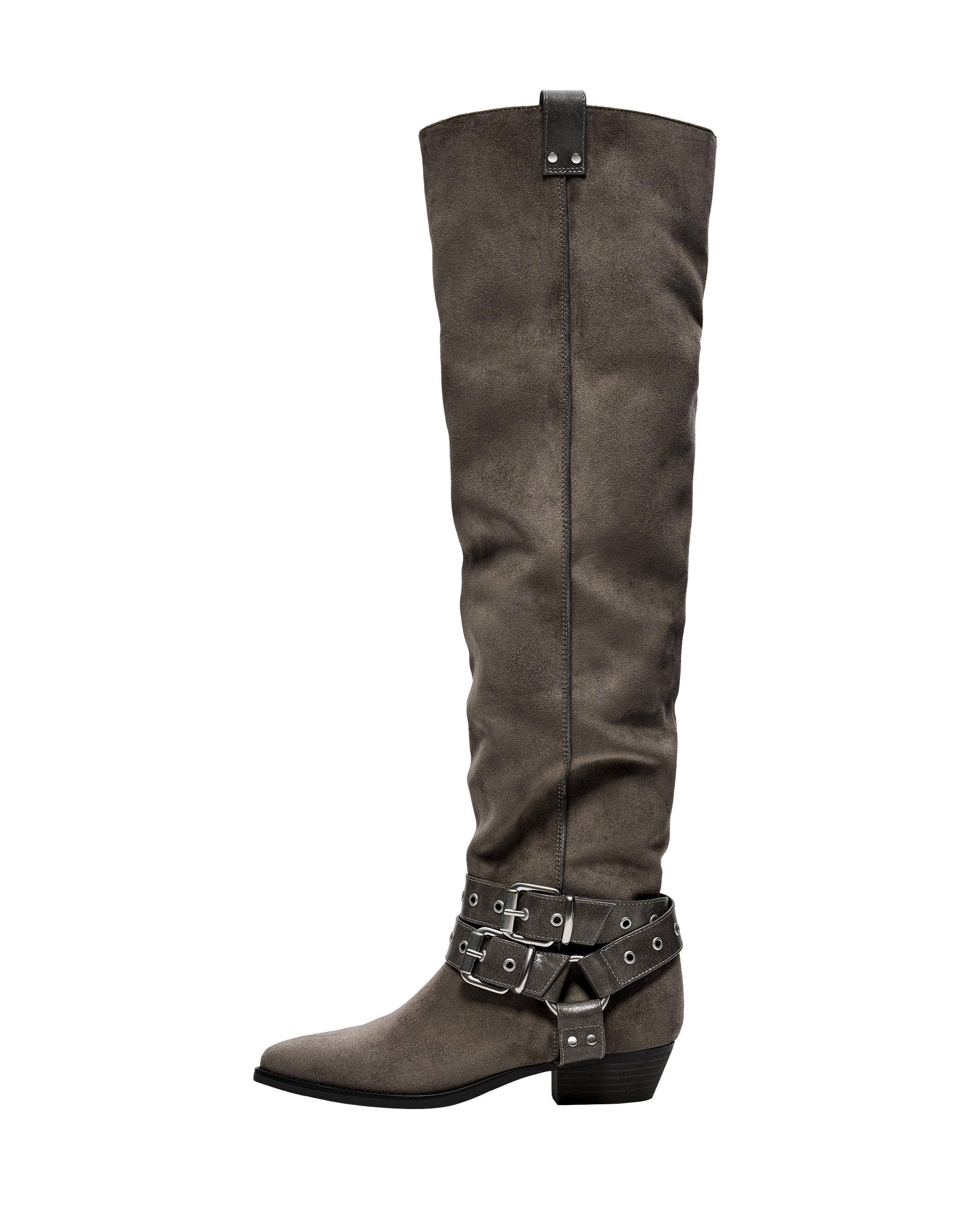 Bershka DÜZ SLOUCHY BIKER BOT görsel 6